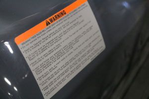 Toyota Forklift Warning Label