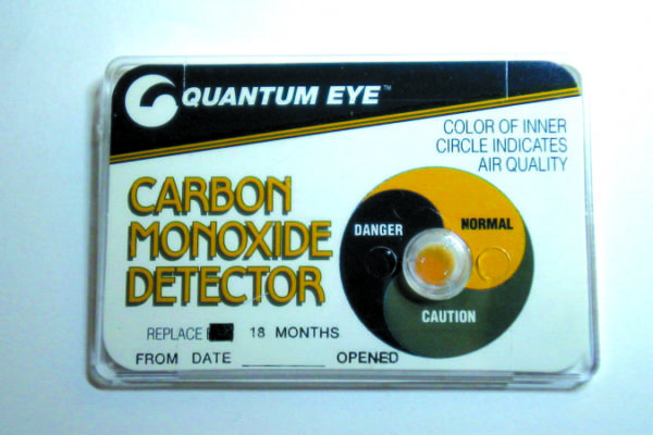 A carbon monoxide detector