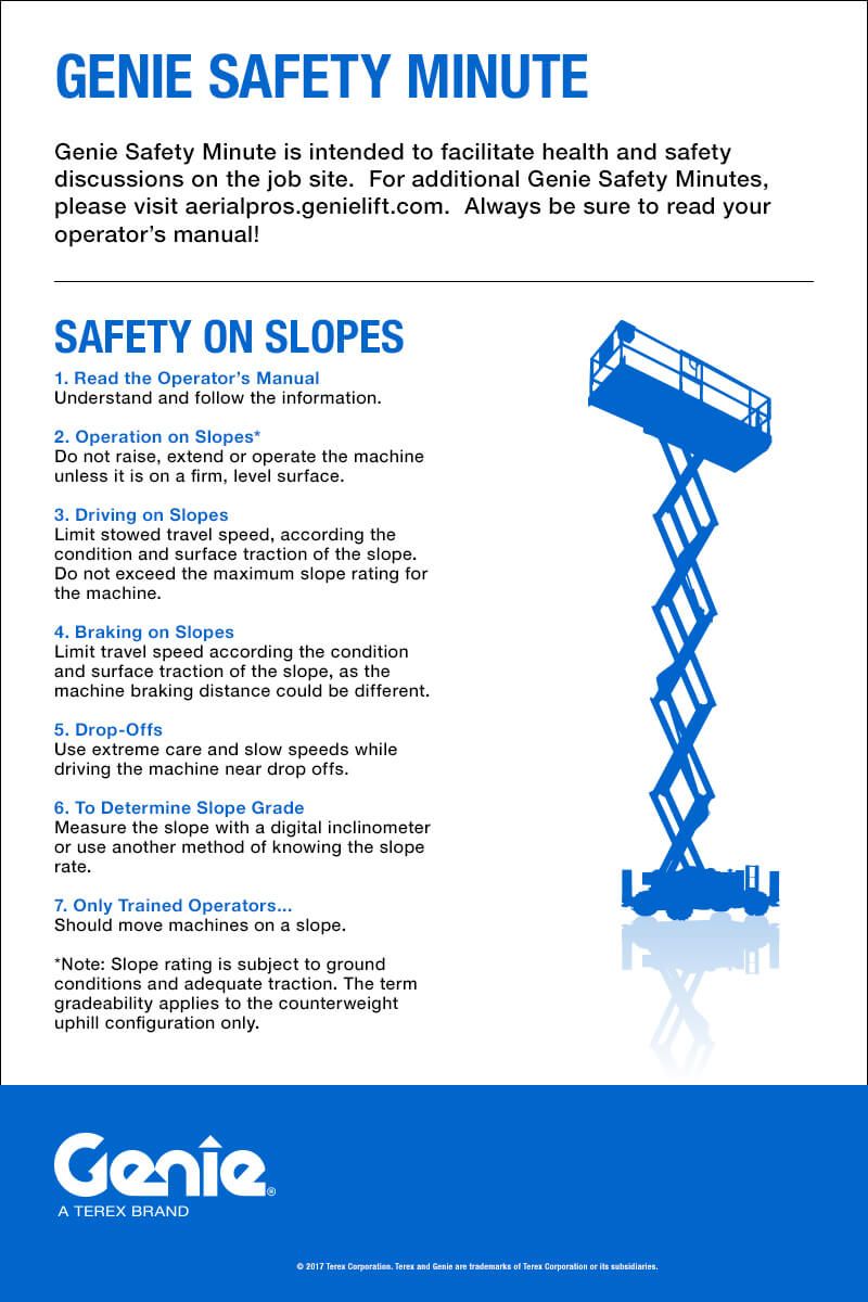 Genie Safety Minute Slopes Infographic Preview