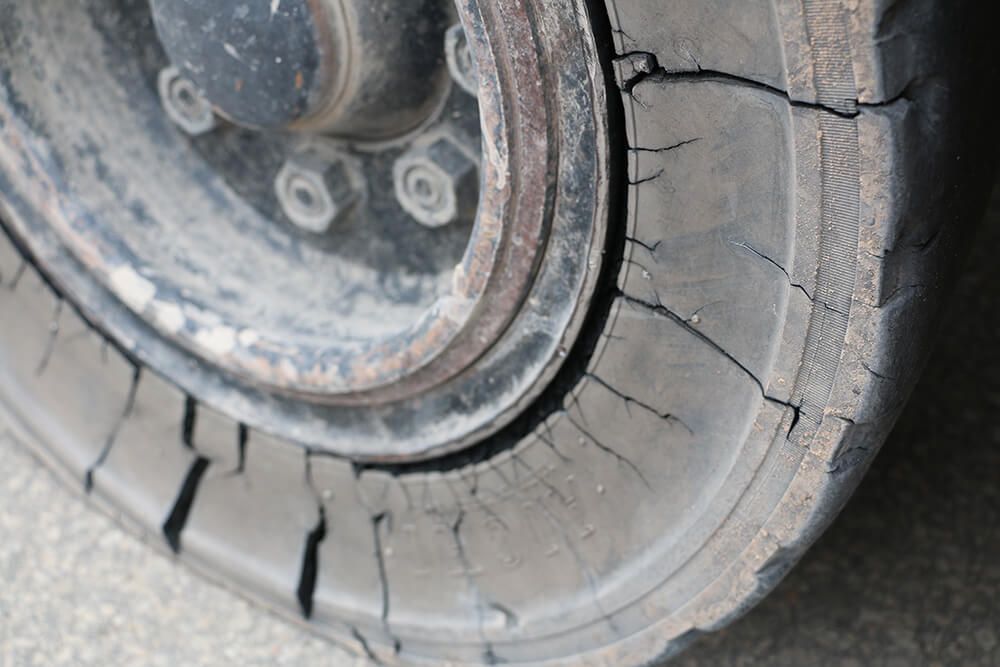 Radial Cracking on Solid Pneumatic Forklift Tire