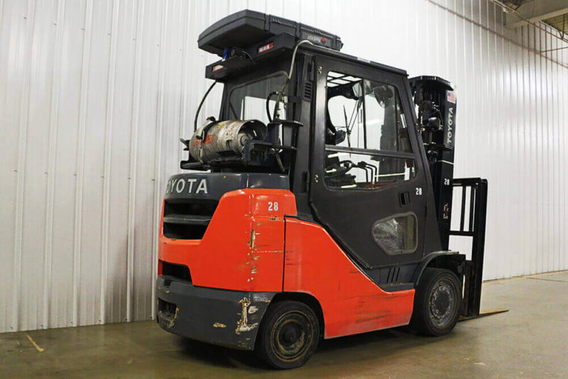 used 8,000 lb. forklift with cab for sale