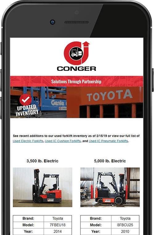 Used Forklift Update Phone