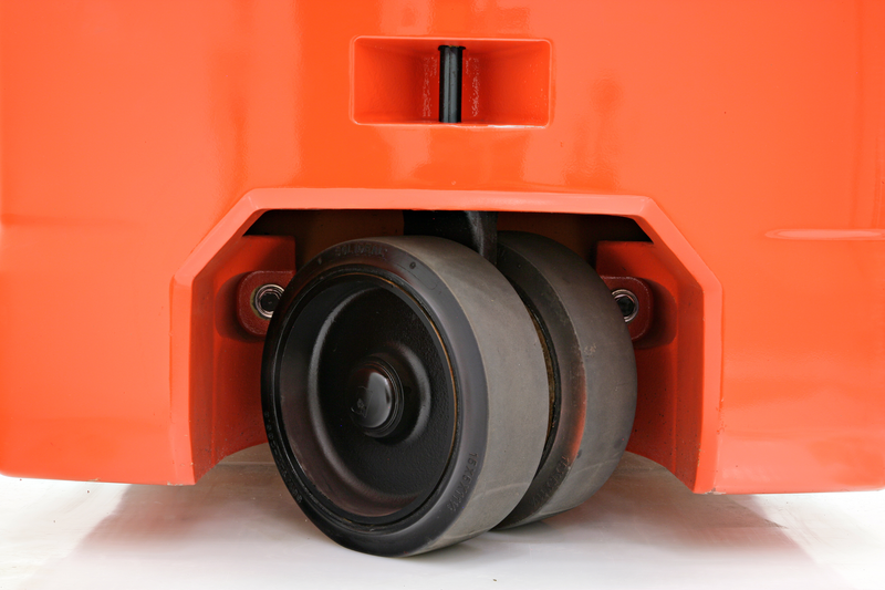 Toyota 3-Wheel Electric Forklift Close Up Wheels
