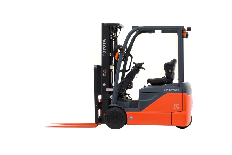 Toyota 3-Wheel Electric Forklift Product Photo Side