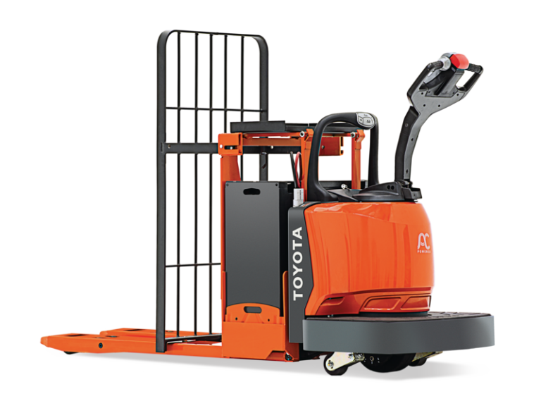 Toyota End-Controlled Rider Pallet Jack Product Photo Side Back Right