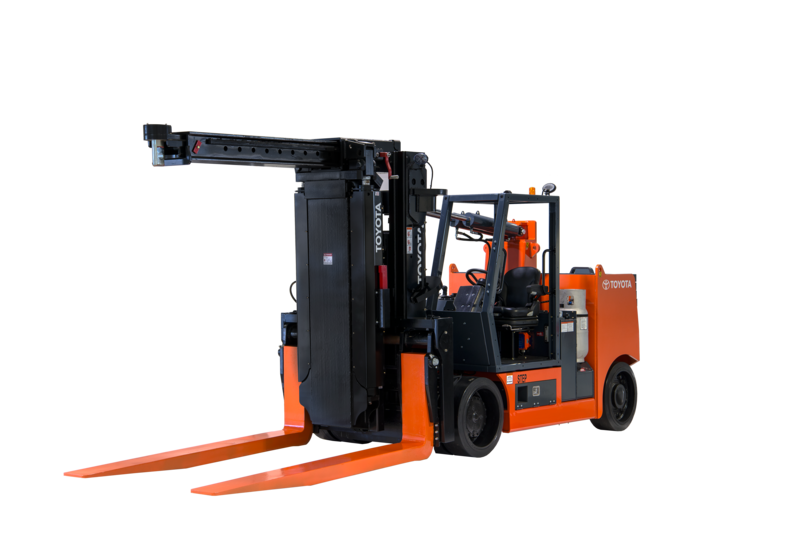 Toyota High-Capacity Adjustable Wheelbase Forklift Product Photo Side Front