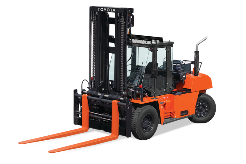 Toyota High-Capacity IC Pneumatic 5FD Forklift Product Photo Side Front