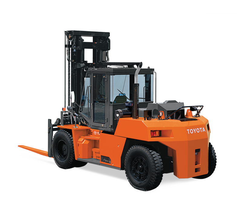 Toyota High-Capacity IC Pneumatic 5FD Forklift Product Photo Side Back