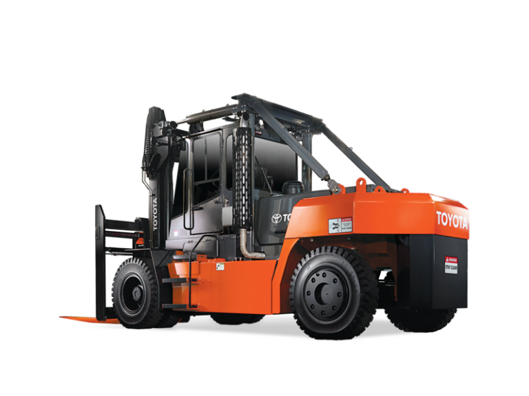 Toyota High-Capacity IC Pneumatic THD Forklift Product Photo Side Back