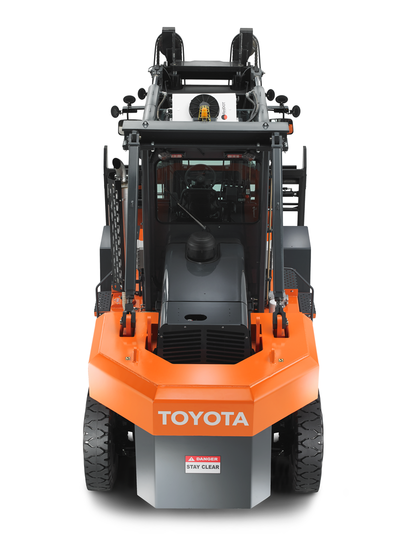 Toyota High-Capacity IC Pneumatic THD Forklift Product Photo Aerial