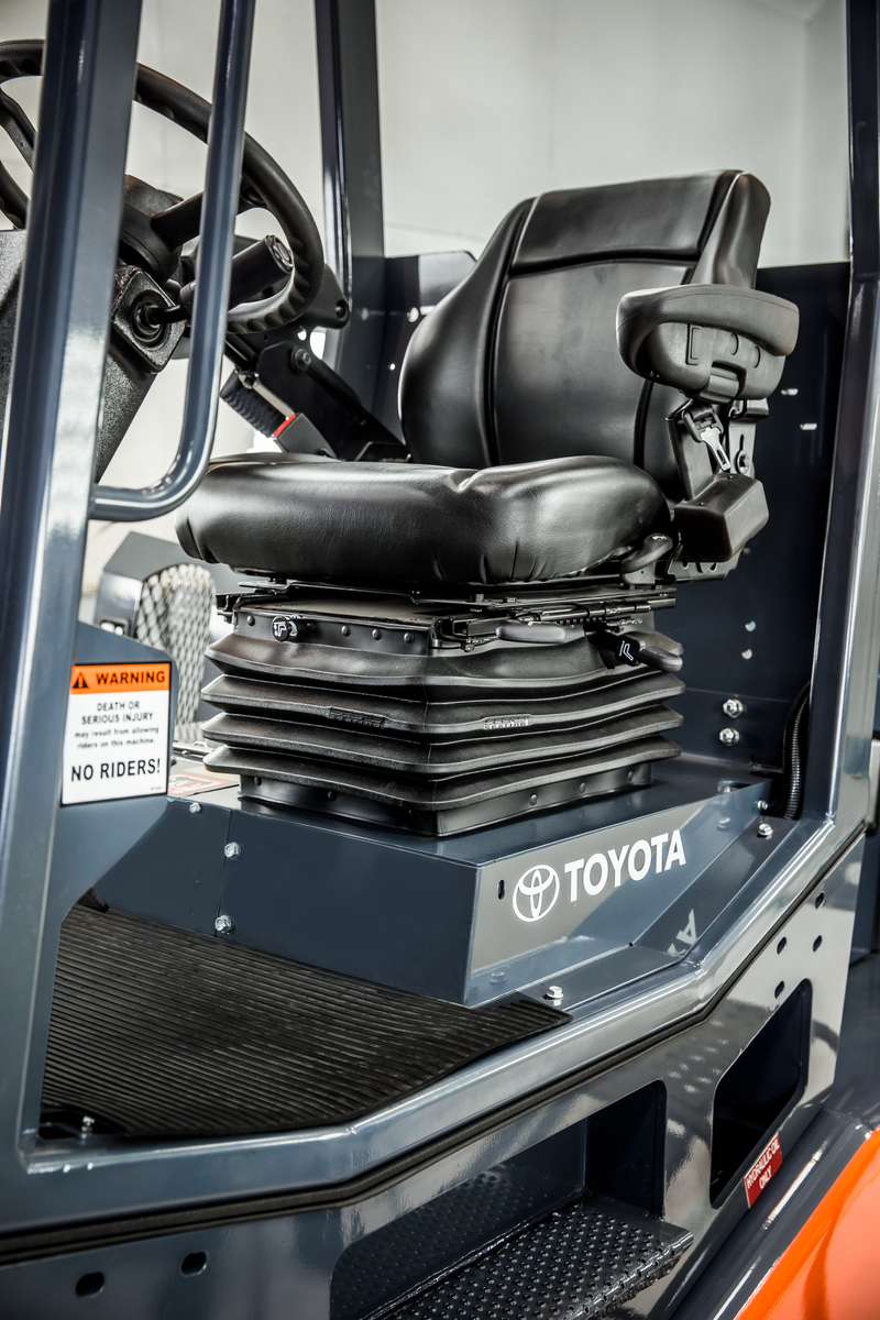 Toyota High-Capacity IC Cushion Forklift Close Up Seat