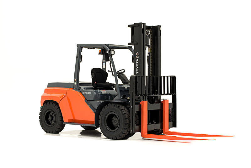 Toyota Large IC Pneumatic Forklift Product Photo Left Side Front