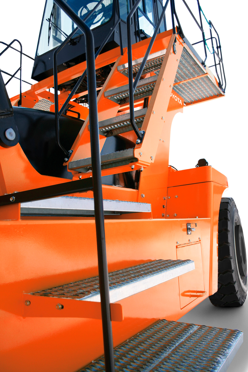 Toyota Reach Stacker Product Photo Close Up Stairs