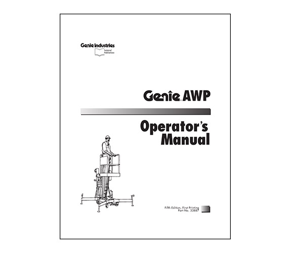 Genie Operator's Manuals For Sale