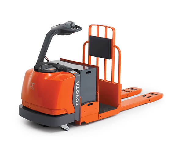 Center-controlled electric rider pallet jack