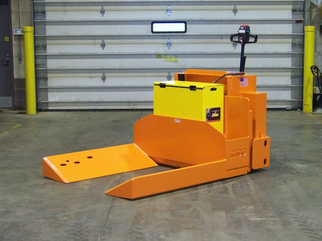 Walk-behind electric roll handler