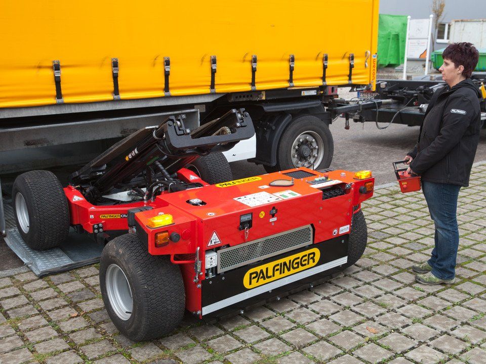 Palfinger box-mounted forklift