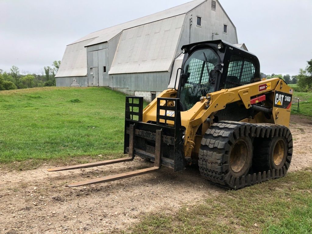 Skid steer with forks