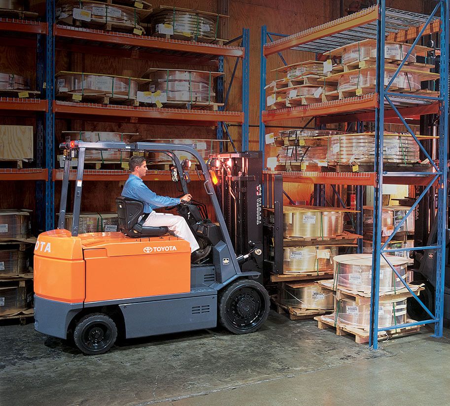 12,000 lb. 4-wheel electric forklift