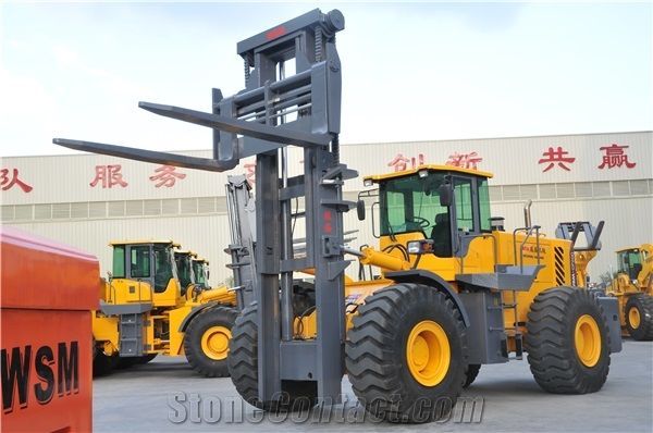 Wheel loader with straight mast