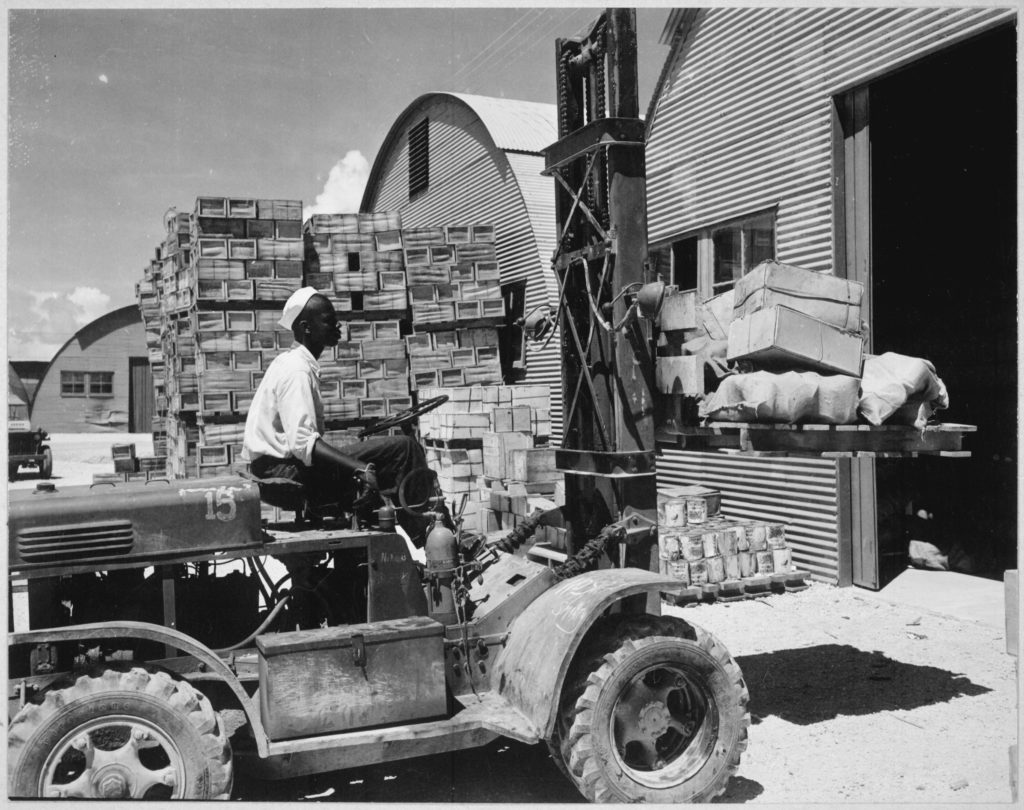 World War II-era forklift operated by the U.S. Navy