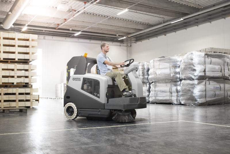 Advance SW5500 sweeper in warehouse