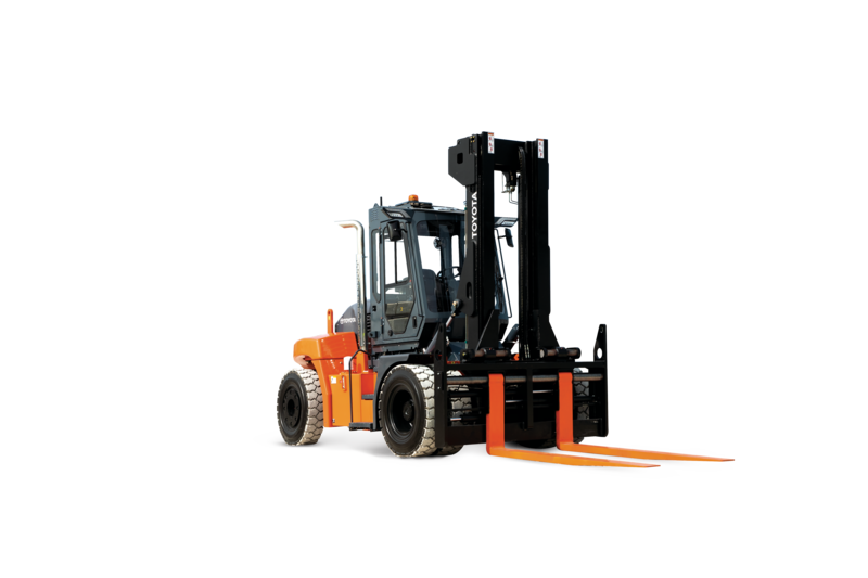 Toyota High-Capacity Core IC Pneumatic Forklift Product Photo Side Front