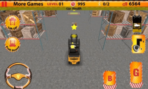 Forklift navigation in a warehouse