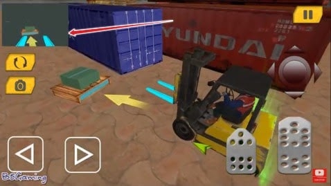 In-game map within Real Forklift Simulator 2019