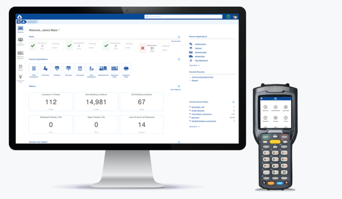 A screenshot of a warehouse management system's interface