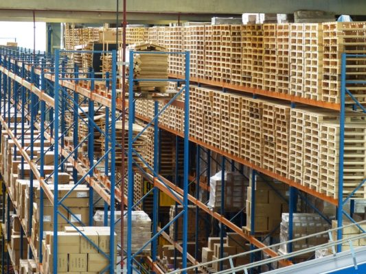 tall-racking Tall pallet racking in a warehouse
