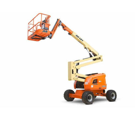 A JLG 450AJ 4-wheel drive boom lift