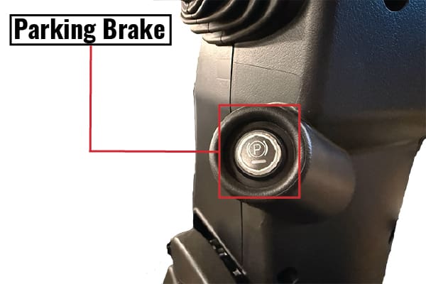 forklift pedal graphics parking brake