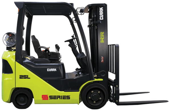 A CLARK 25L cushion forklift