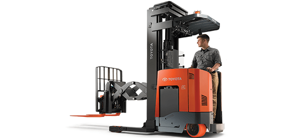 A Toyota double reach truck