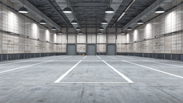 warehouse-floor-markings An empty warehouse