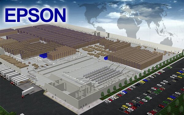 A virtual image of Epson's distribution center
