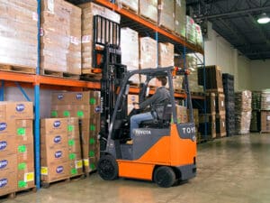 Toyota core electric forklift operating