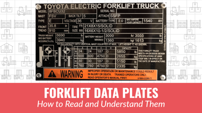 Forklift Data Plates: How to Read and Understand Them