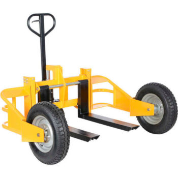 A 2,500 lb. capacity off-road pallet jack