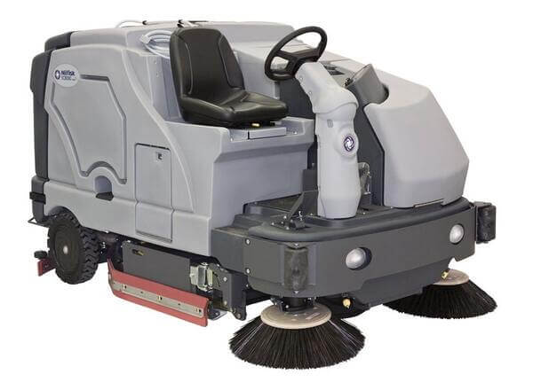 An Advance SC8000 rider floor scrubber