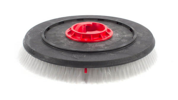 A nylon floor scrubber disc brush