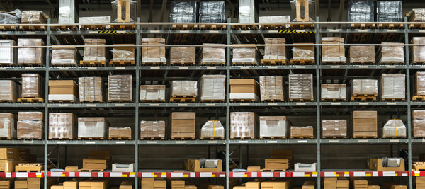 A variety of SKUs held within pallet racking