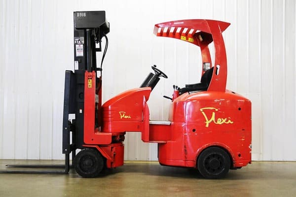 A Flexi forklift with drop forks installed