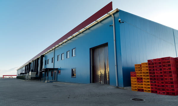 The exterior of a cold storage warehouse
