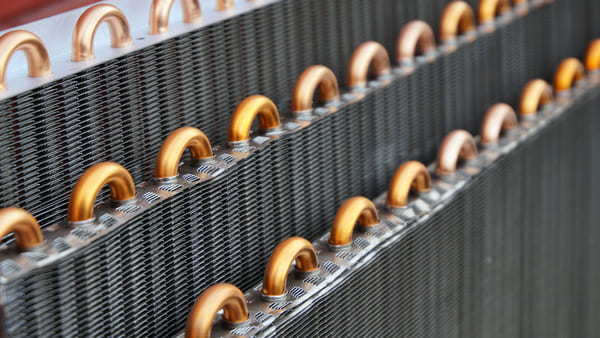 Coils on a cooling condensor