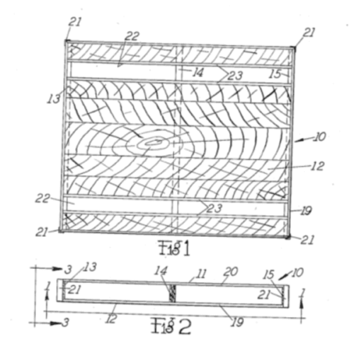 1939-two-face-pallet A U.S. Patent Office illustration of the modern pallet