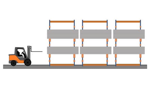 An illustration of cantilever racking