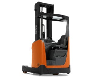A Toyota Moving Mast Reach Truck Angle
