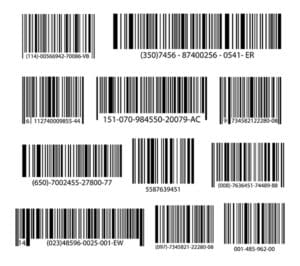 A group of barcodes